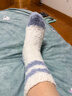 南极人5双珊瑚绒女袜毛毛地板袜女士袜子秋冬抑菌中筒袜保暖睡眠袜 实拍图