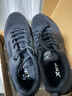 特步男鞋跑步鞋新款冬季厚底旅游透气轻便皮网面休闲运动鞋慢跑鞋子男 黑色 41 实拍图