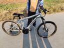 凤凰自行车成年人男女变速自行车青少年单车越野公路车学生山地自行车 钢架/全套轴承/建大轮胎/条轮灰 24速24寸【适合145-170cm】 实拍图