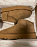 京东京造【Mini厚底】雪地靴女增高时尚斜口短靴加绒羊皮毛一体驼色38 实拍图