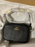 蔻驰（COACH）【品牌直供】女包便携单肩斜挎包小包相机包手机包礼物女 荔枝纹黑色CQ875 IMBLK 晒单实拍图