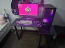 甄严选电脑桌转角L型电竞游戏桌台式家用学习桌书桌卧室办公写字桌子 碳纤维黑120*80 右款【不含架】 实拍图