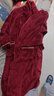 琼瑛法兰绒情侣睡袍女士浴袍春秋冬季珊瑚绒睡衣加厚浴衣家居服 1903女酒红一件 L 实拍图