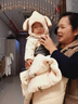 9i9宝宝帽子秋冬加厚婴儿帽保暖护耳帽毛绒帽卡通超萌664兔子 实拍图