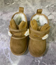 巴拉巴拉童鞋儿童雪地靴男宝女宝棉靴加厚加绒短靴新冬季靴子防水萌趣 浅土黄30701- 1211 22 实拍图