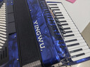 鹦鹉（YINGWU）鹦鹉键盘手风琴三四排簧老字号手风琴初学入门演奏厂家直接发货 96贝斯蓝色 实拍图