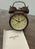 得力（deli）儿童节礼物迷你复古机械闹钟夜光床头闹钟儿童学生开学升学必备  棕色9024开学礼物开学季 实拍图