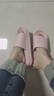 华美健步居家情侣凉拖加厚拖鞋防滑静音马卡龙男女凉拖鞋HM618虾粉38-39码 实拍图