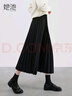 她池松紧腰百褶裙2025秋装新款女装简约中长款A字高腰半身裙 实拍图