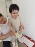 戴维贝拉（DAVE＆BELLA）唐装中国风旗袍儿童汉服女童夏季裙子夏装连衣裙宝宝薄款古装服装 灰绿DB2221771-N 80 cm（建议身高73-80cm） 实拍图