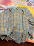 CLOR格子长袖衬衫男士秋冬季潮流ins宽松休闲衬衣外套CLCX04黄色L 实拍图