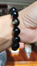 石玥珠宝收藏级14mm金猫眼天然黑曜石手串本命年转运珠水晶手链男女士款 实拍图