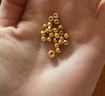吾皇老金黄金小金珠足金999古法DIY配件手串散珠金珠子转运珠送礼 约0.05g 实拍图
