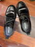 百丽通勤商务皮鞋2025男牛皮褶皱增高休闲鞋A1373AM4 黑色2  40 实拍图