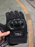REALM TRIBE摩托车骑行手套防摔防风秋冬加绒保暖骑士电动车机车触屏滑雪手套 黑色加绒款  L号 实拍图