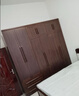 小木窝衣柜 实木衣柜简约平开门家用卧室家具新中式黑胡桃大容量收纳柜 五门衣柜 高度240cm 实拍图
