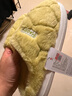 洁丽雅毛绒棉拖鞋秋冬加厚软底男女保暖加绒棉拖鞋 草绿 38/39 实拍图