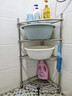 欧润哲收纳架 卫生间落地置物架不锈钢浴室收纳架角架厨房架子三角架 实拍图
