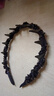 黑色高级感小香风缠绕串珠发箍女齿梳波浪高颅顶神器头箍发饰发卡 巴黎王妃发箍 1个 实拍图