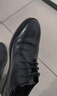 意尔康男鞋圆头商务正装鞋春秋单鞋系带皮鞋德比婚鞋 53449W 黑色 42 实拍图