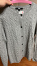 优衣库女装纽花圆领针织开衫/毛衣外套空调衫通勤秋冬新款481477 03 灰色 L 实拍图