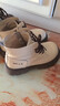 百丽童鞋冬季儿童靴子女童时尚皮靴宝宝保暖加绒马丁靴 米色32码 实拍图
