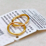 周六福简约足金999黄金耳圈耳环女生日礼物计价AA090923 一对 约1.24g 实拍图