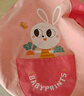 贝瑞加（Babyprints）宝宝罩衣女儿童围裙吃饭反穿衣学生画画围兜饭兜防水透气 粉兔 实拍图