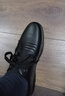 红蜻蜓男鞋平底秋冬牛皮休闲鞋男圆头商务正装皮鞋男WTA306871黑色42 实拍图