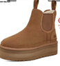 UGG秋季女士休闲舒适纯色厚底雪地靴烟囱时尚切尔西短靴 1134526 CHE | 栗色 39 39码及以上建议正码正拍 实拍图