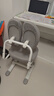 益威（EIEV）儿童学习椅可升降学生椅子儿童写字椅儿童小学生座椅电脑椅可调节 升降脚踏+9cm追背+手摇标准款-灰 实拍图