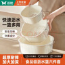 双枪双层洗菜盆沥水篮厨房家用塑料水果盘滤水淘菜洗菜篮子6件套 实拍图