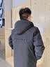 罗蒙（ROMON）鹅绒中长款可拆卸连帽加厚羽绒服男士冬季中青年保暖防风极寒外套 虾青 L (175) （适合120-135斤） 实拍图