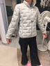 波司登（BOSIDENG）25年新款短款轻薄羽绒服女90鹅绒立领无缝胶囊保暖外套B250131034 【700+蓬鹅绒】岩石灰-格雷系【卡码拍大】 S 160/84A 体重约95-105斤 实拍图