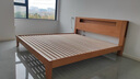 源氏木语全实木床北欧风小户型卧室家具橡木床现代简约主卧1.5m1.8m双人床 原木色低铺夜光床直靠【山毛榉】 1800mm*2000mm  框架结构 实拍图