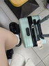 琮达行李箱小型可登机箱男女士儿童拉杆箱旅行箱免托运次日达密码皮箱 米青色14英寸20x30x40【带杯架+手机支架】 14英寸 高配3节拉杆出差旅游大容量可上飞机登机箱 实拍图