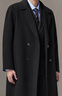 海澜之家（HLA）大衣男款轻商务经典平驳领纯羊毛外套男冬季 黑色08 L 175/92A 推荐137~150斤 实拍图