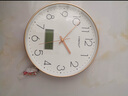 康巴丝（Compas）挂钟客厅钟表 万年历简约石英钟表挂墙时钟 C3242Y 轻奢金色 28cm 实拍图