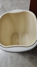 泡脚桶家用过小腿高深洗脚盆秋冬保温学生宿舍过膝养生熏蒸足浴桶 高款【36cm】带提手奶油色【无盖款】 实拍图