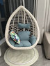 猎钢狼吊篮藤椅室内秋千摇椅网红吊床阳台吊篮椅卧室家用吊椅秋千吊椅 单人单杆【仿木纹】麻花波浪款 实拍图