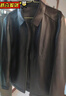 杉杉【头层绵羊皮】新年皮衣男四季款商务休闲上衣翻领真皮夹克外套男 黑色(翻领款)-拍大一码 XL 180/96A(52) 实拍图