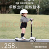 贝易至尊滑板车 1-14岁儿童溜溜车可滑可折叠加宽踏板宝宝礼物 云母灰 实拍图