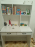 悦美妙电脑桌台式学生简易书桌书柜书架一体写字桌子家用办公学习桌 【单桌款】暖白色120*60cm 实拍图