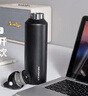 REVOMAX锐虎无螺纹保温杯 单手开盖水杯 车载保冷杯 316保温茶杯 黑592ml 实拍图