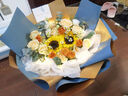 艾斯维娜鲜花速递向日葵混搭花束生日礼物全国同城配送 向日葵香槟韩式花束 实拍图