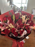 来一客鲜花速递玫瑰百合鲜花送女友老婆生日礼物全国同城配送 19朵红玫瑰粉百合花束 实拍图