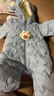 巴拉巴拉童装婴儿连体羽绒服轻薄羽绒服宝宝衣服2025冬装抱衣爬服男童女童 蓝色小熊-白鸭绒 80 cm-充绒量41g 实拍图