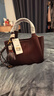 南风Chio2nd冬月童话真皮牛皮小托特包包女包秋冬红色手提单肩斜挎包 图片色【送小熊挂件】 实拍图