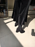 达芙妮加绒气质百搭短靴粗跟中筒瘦瘦靴软底高跟女靴4622607082 黑色 38 实拍图