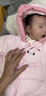 巴拉巴拉童装婴儿羽绒服连体衣宝宝2025新款冬装加厚保暖哈衣爬服萌趣造型 粉色小猫-白鸭绒 73 cm-充绒量74g 实拍图